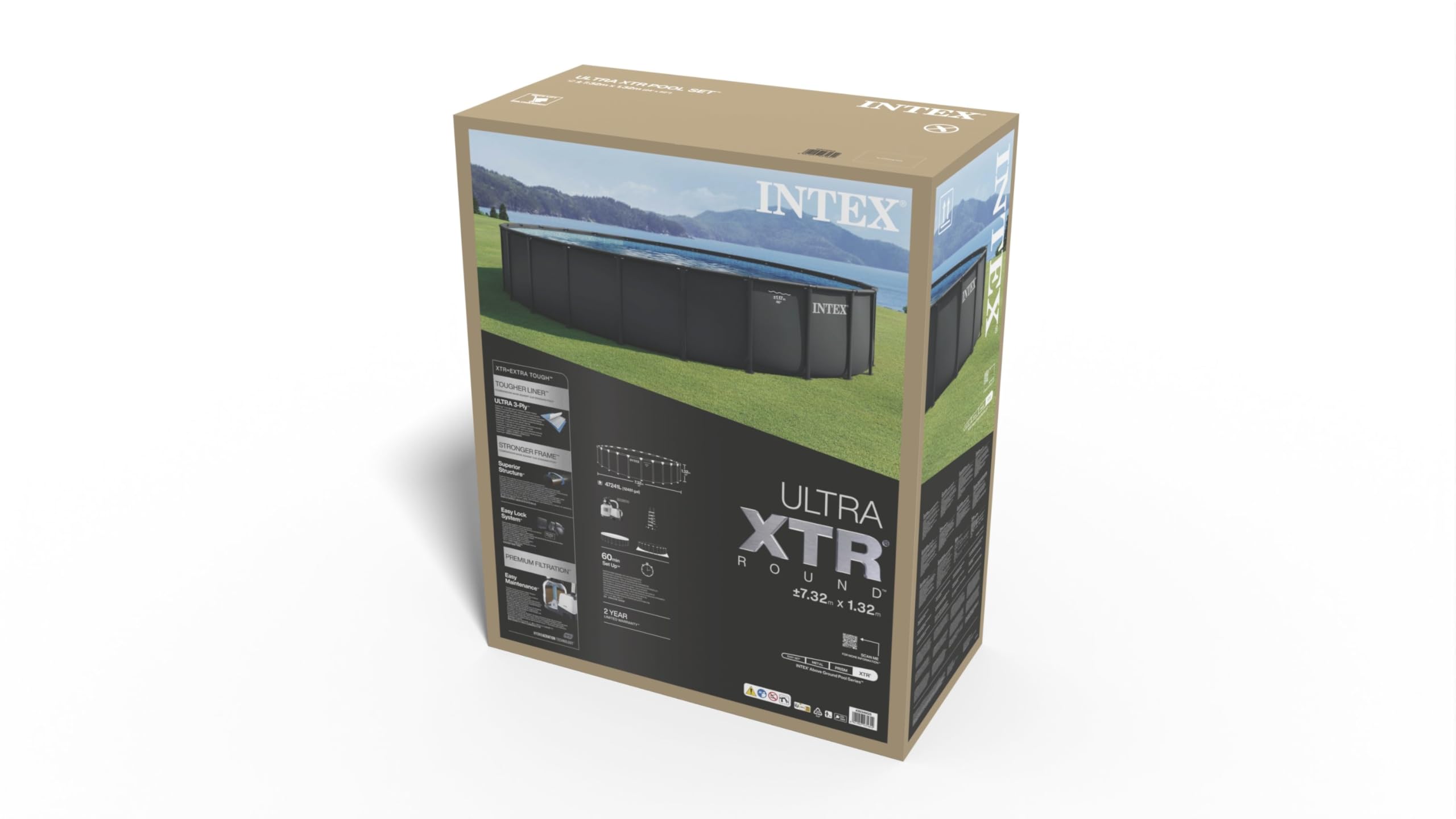 Intex - 26340GS - Kit Piscine Ultra XTR Rond Tubulaire 7,32 x 1,22m