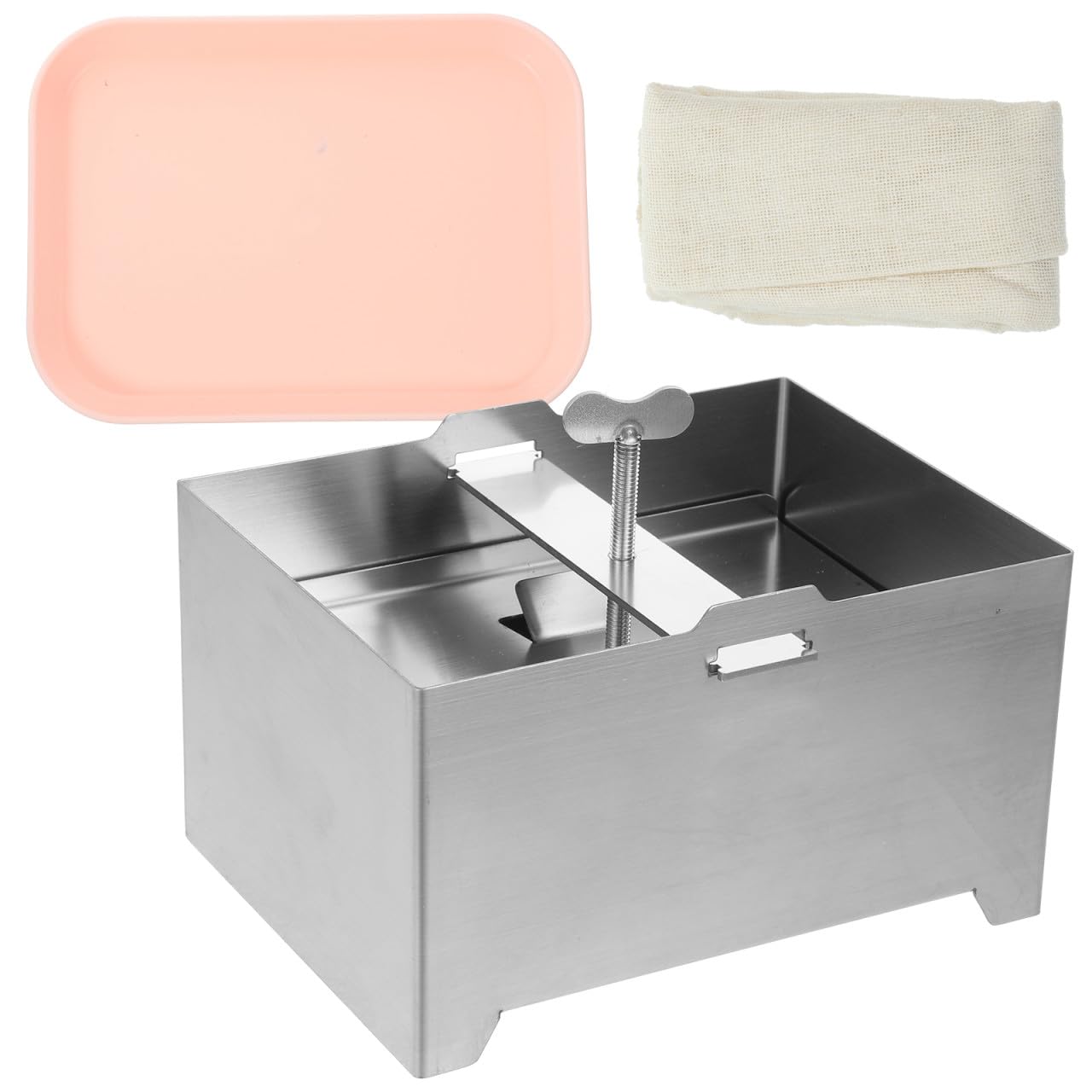 Moule à Tofu Acier Inoxydable Ustensile Cuisine Inox Presse à Tofu Traditionnelle Manuelle