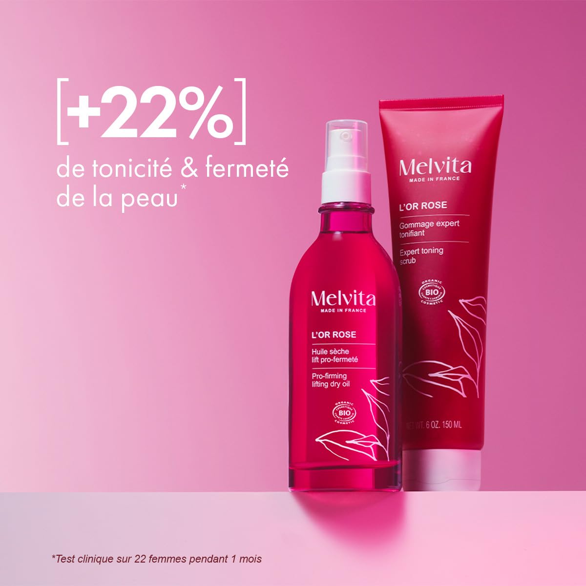Melvita - Soin pour le Corps - l'Or Rose - Minceur Raffermissant - Fabriqué en France