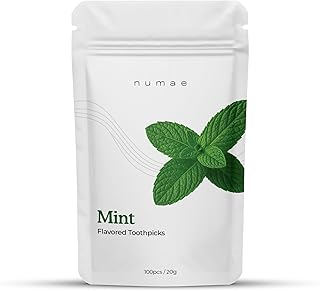 Mint Flavored Toothpicks by numae (100 Count) Sugar Free, Zero Calorie, Gluten Free, Keto Friendly, Vegan