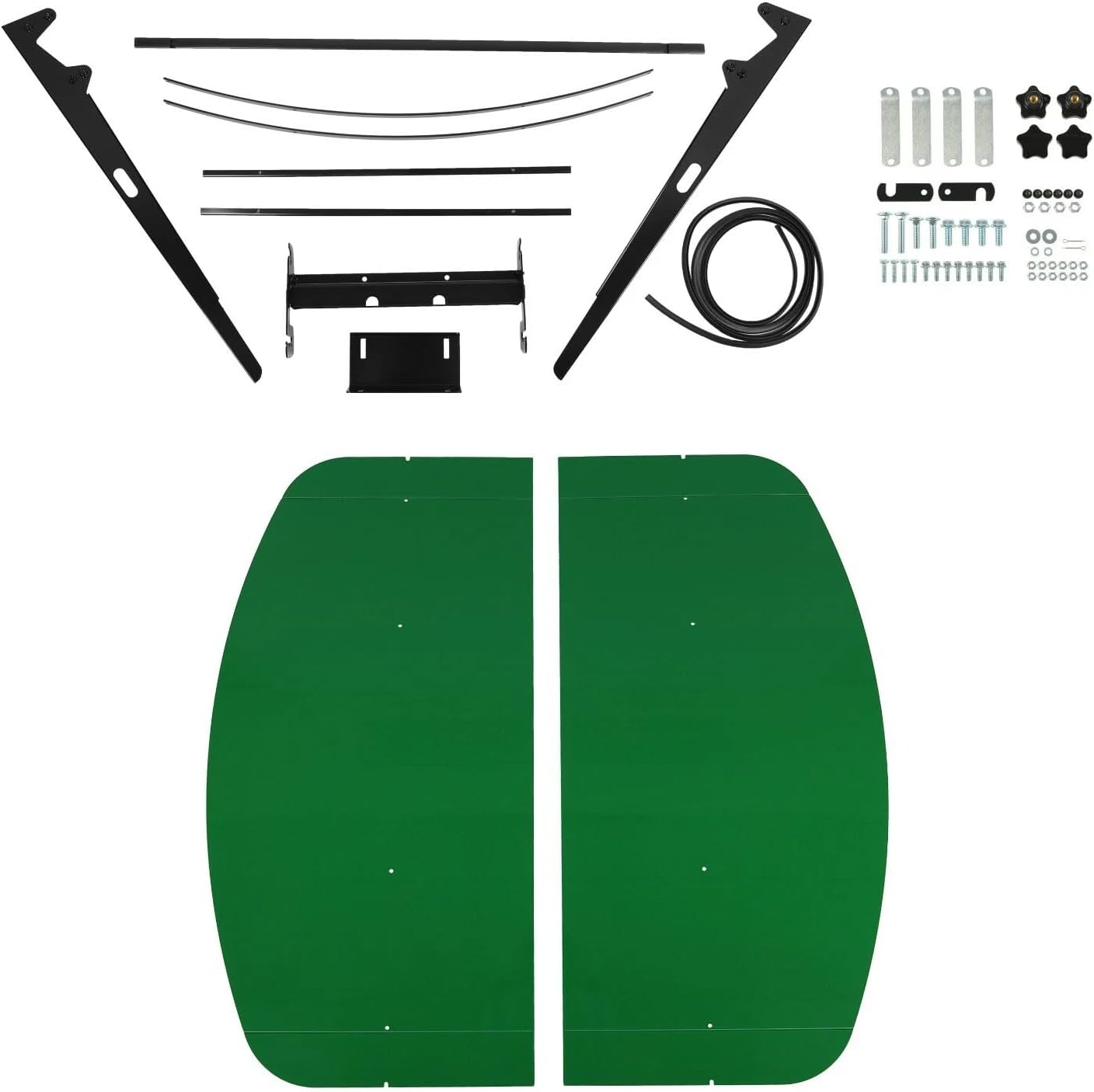 Green Tuff Top Tractor Canopy for ROPS, Steel Frame with Polycarbonate Panel, 52 x 52 Inches, Universal Fit, Agricultural Style