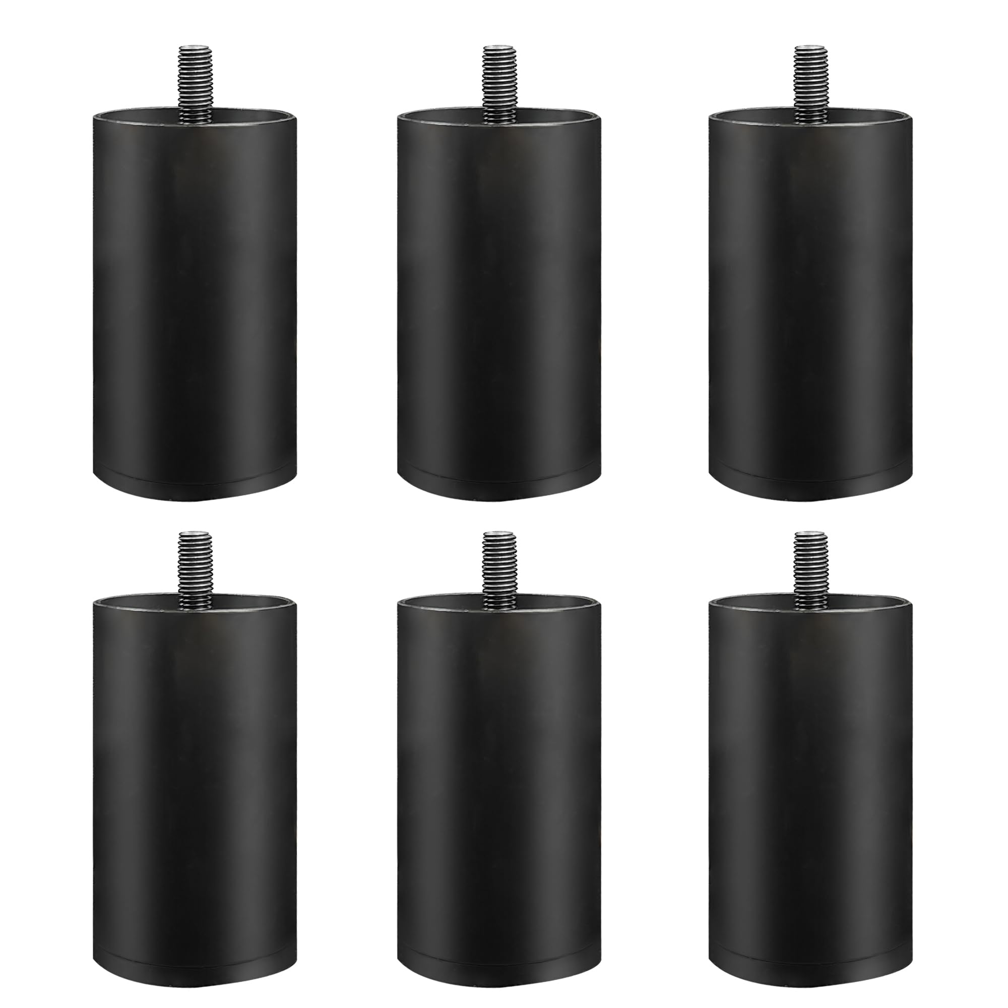 ESHINE 6 Pieces 3.4" Adjustable Bed Legs with Non-Slip Base - Extra Height Replacement for Adjustable Bed Base Frame, Metal (M8), not fit Our 6000