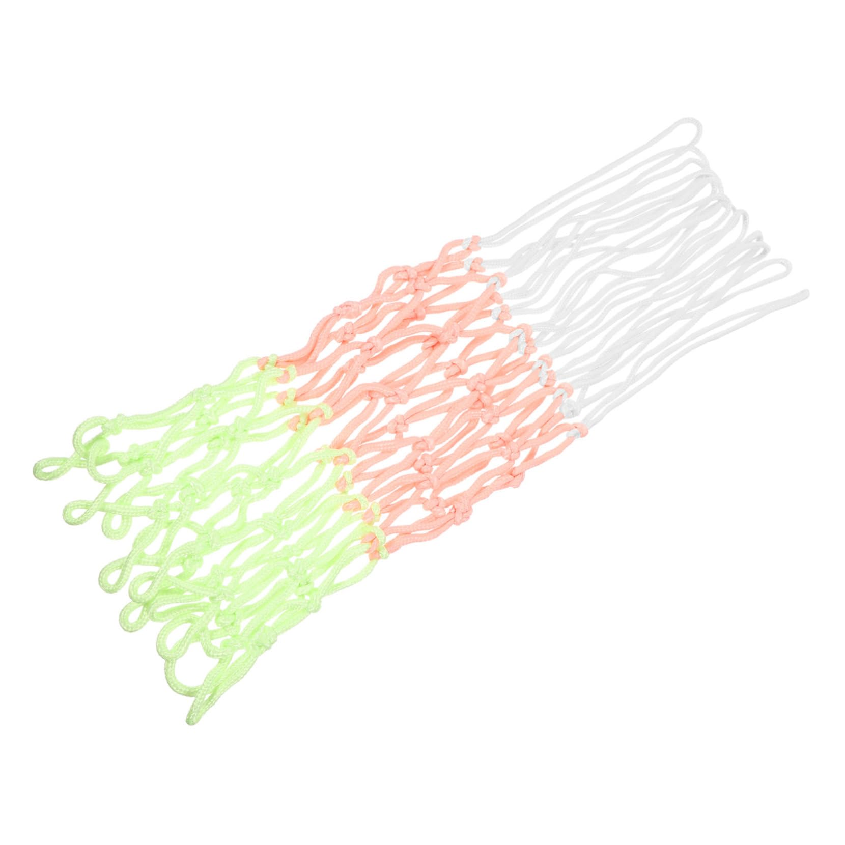 KICHOUSE Glow Dark Basketball Net Portable Luminous Frame Net for Outdoor Hoops Durable Design for Schools Gyms and Training Facilities