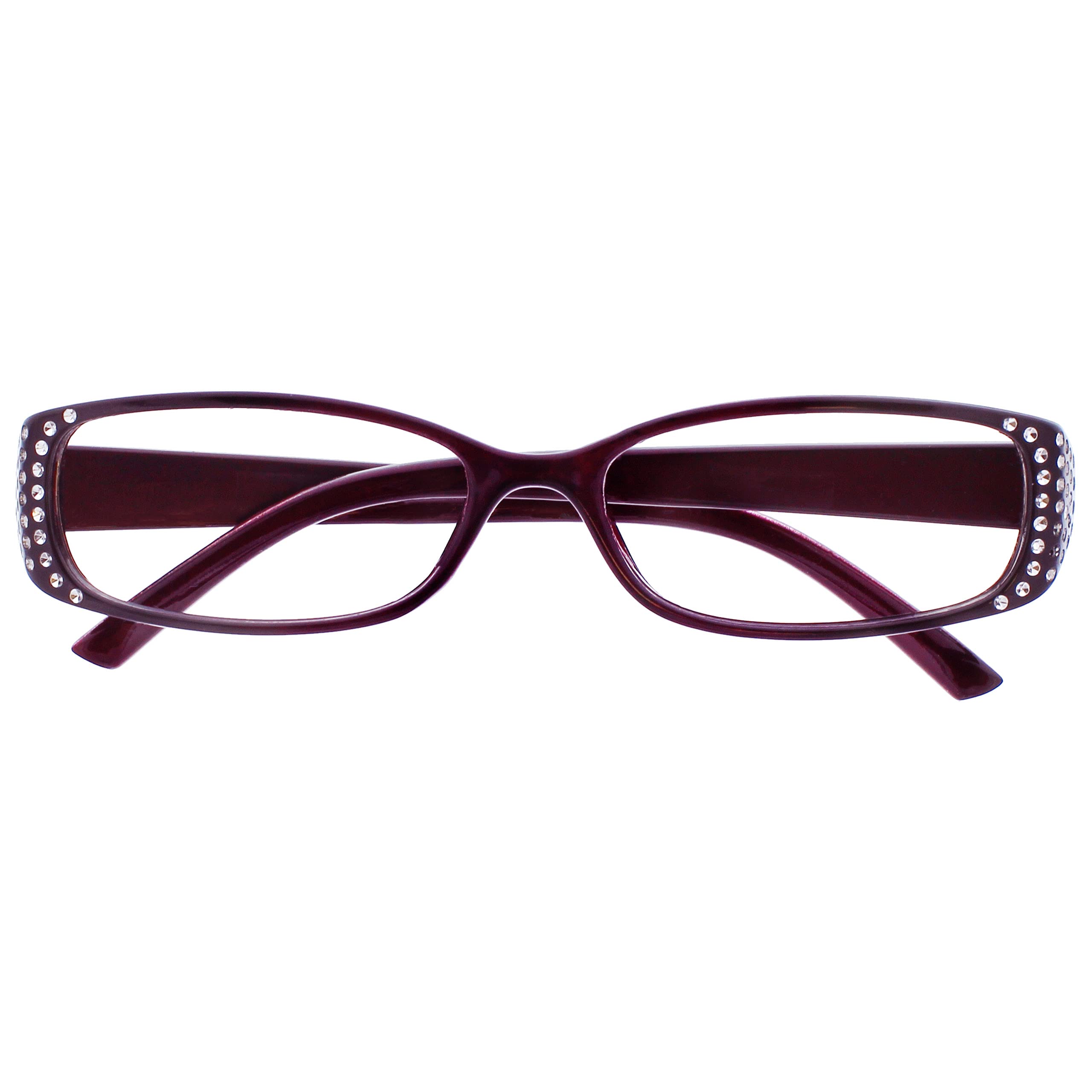 The Reading Glasses Company Black & Purple Diamonte Style Readers Designer Style Womens Ladies UVR093P +1.50