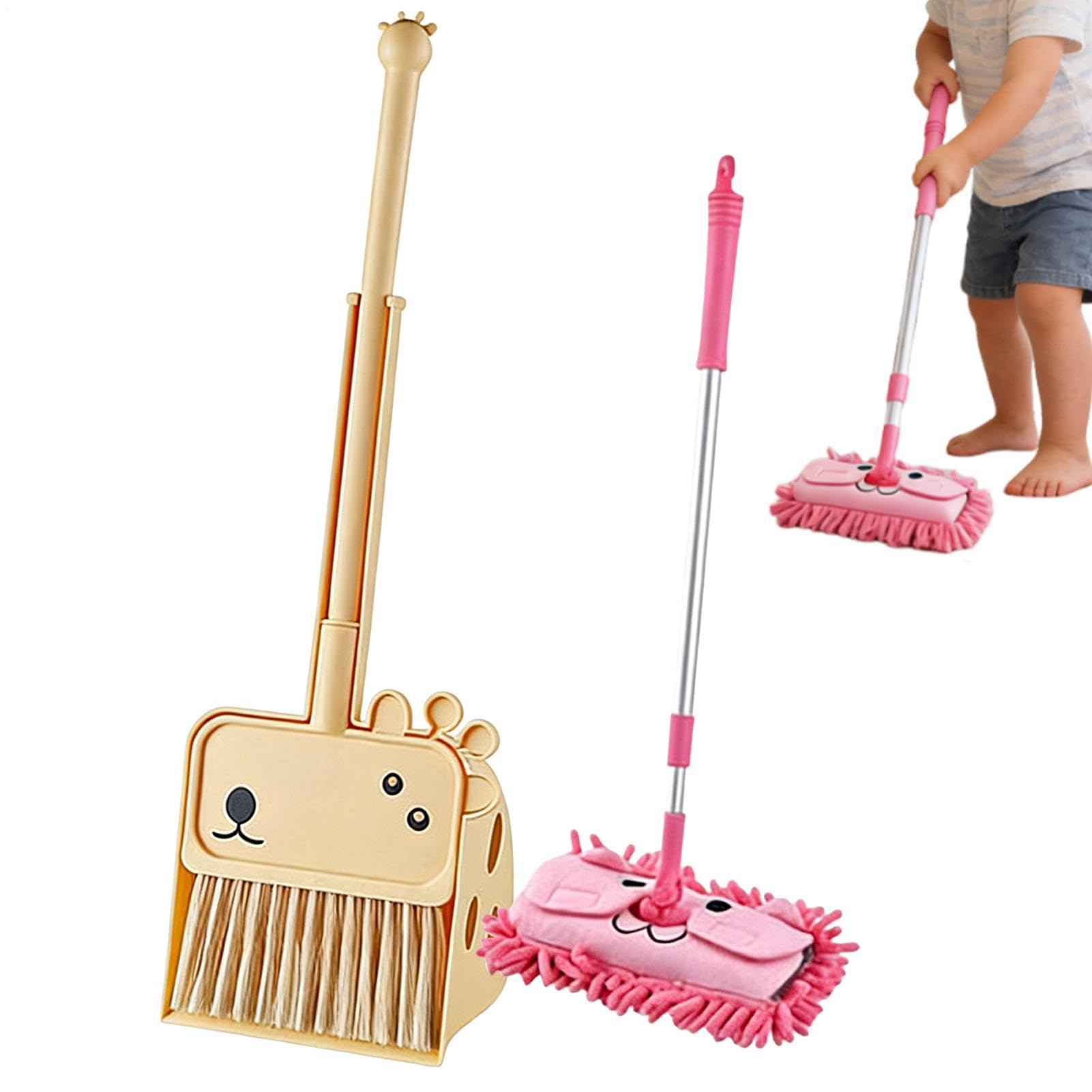 Set da gioco per pulizia per bambini Set di per scopa Giocattolo educativo per le pulizie | Kit di pulizia per giochi di finzione per bambini, casa, camera da , cucina, giochi di ruolo, c