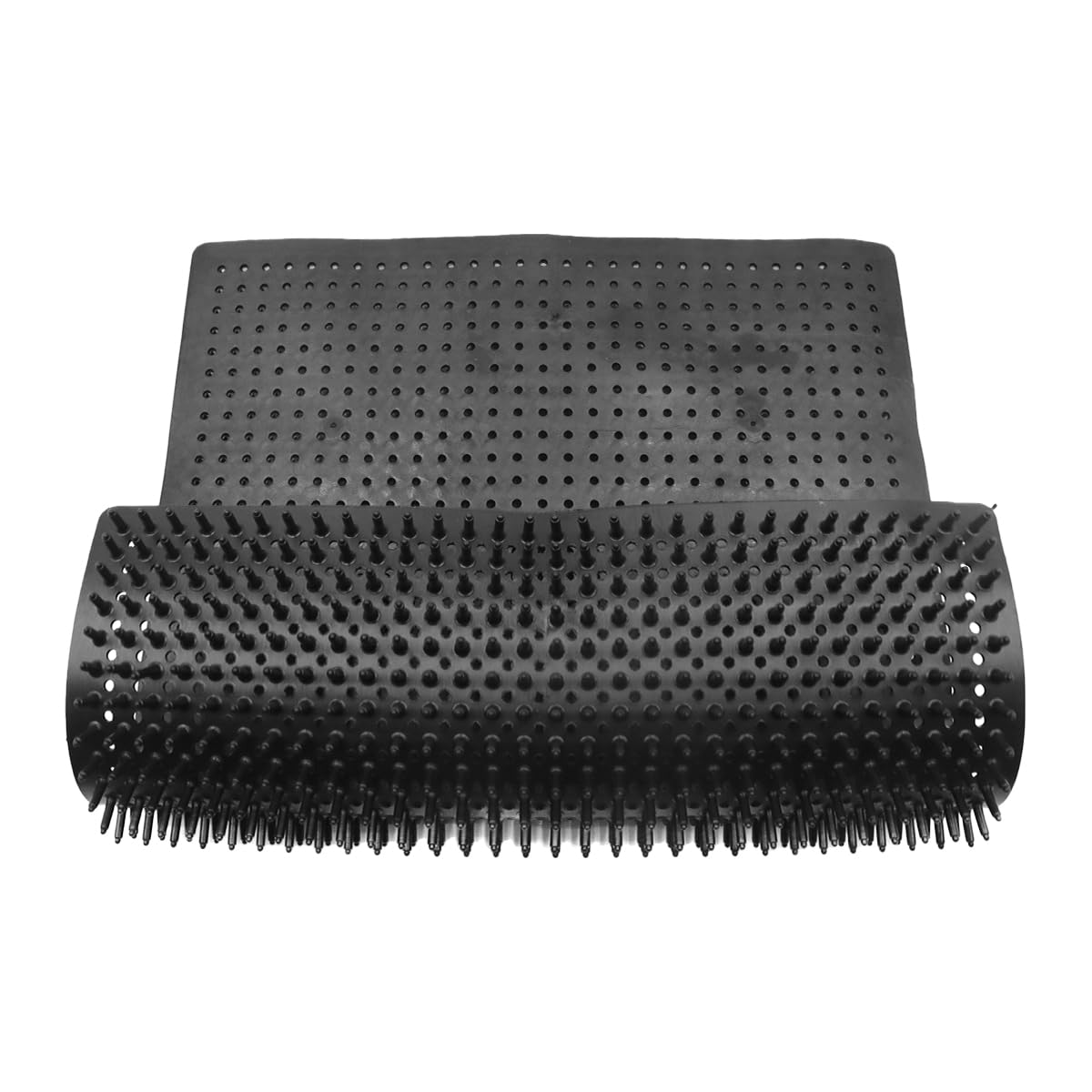 Riven 2 spazzole per raschietti cavalli, 350 x 300 mm, con 40 penne, set completo di spazzole massaggianti per cavalli, bovini, capre, pecore, nero