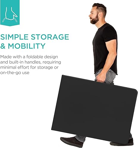 Miniatura 6 de Best Choice Products Mesa plegable de plástico de 6 pies, para interiores y exteriores, resistente, portátil, con asa, cerradura para picnic,