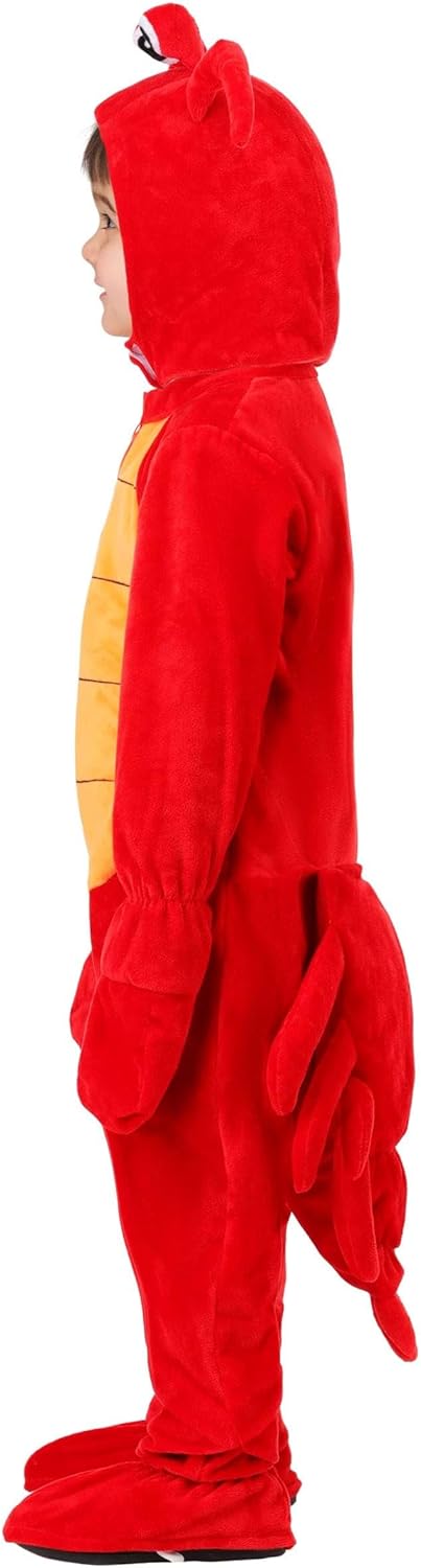 Toddler Rock Lobster Costume with Plush Bodysuit Headpiece Hand Covers and Foot Covers for Halloween Fun - Image 6