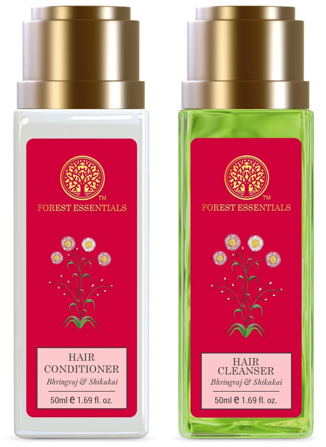 Forest Essentials Hair Cleanser Bhringraj and Shikakai, 50ml & Forest Essentials Hair Conditioner Bhringraj and Shikakai, 50ml-picture-35