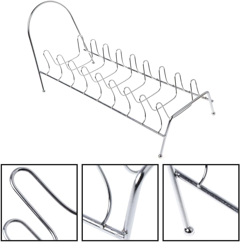Kitchen Stainless Steel Vertical Dish Bowl Drying Rack Drain Storage Holder