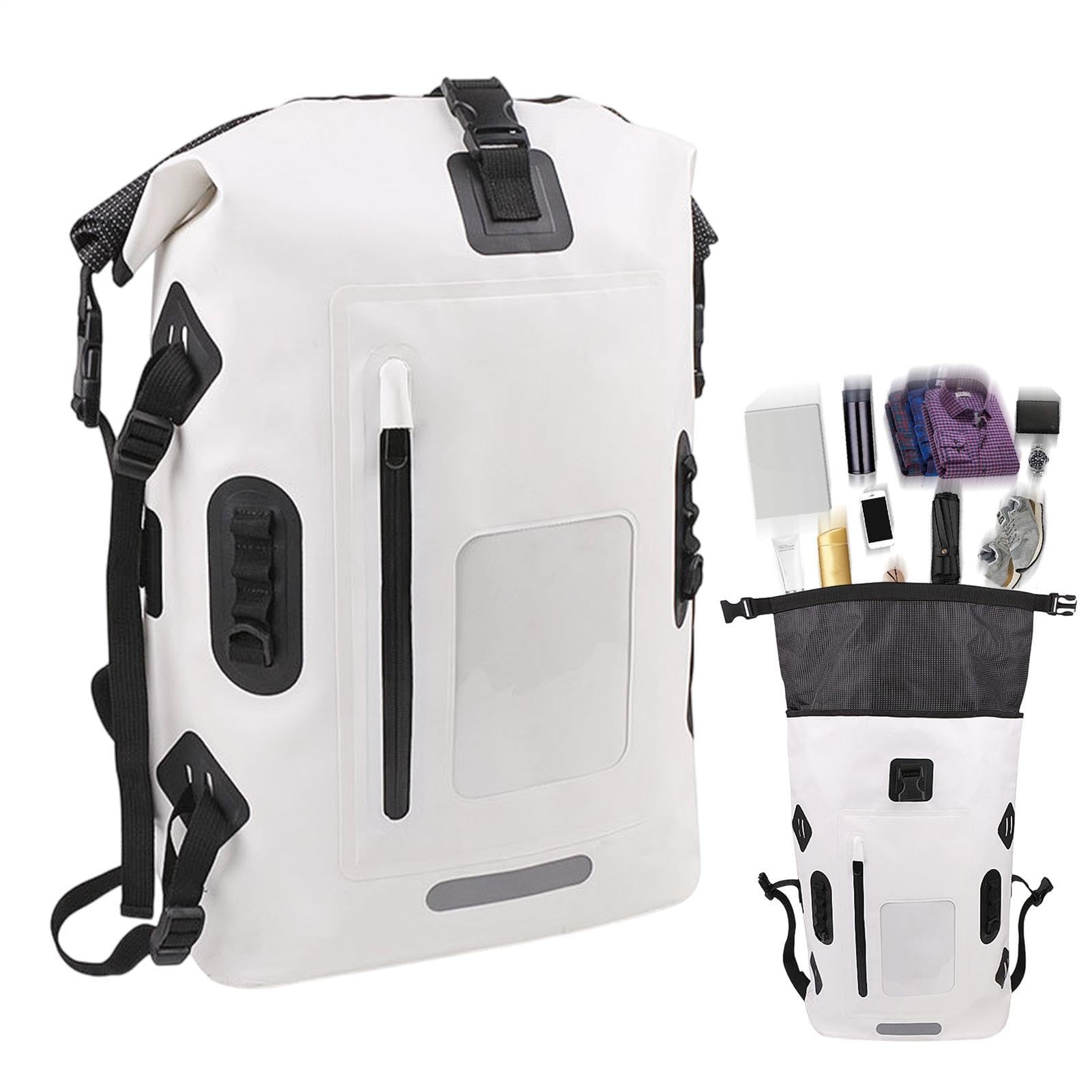 Borsa Impermeabile Galleggiante | Zaino Con Tracolla In PVC Da 30 Litri | Borsa impermeabile in rete rivestita in PVC da 30 litri con tracolla traspirante | Zaino impermeabile IP65 per il tracciament