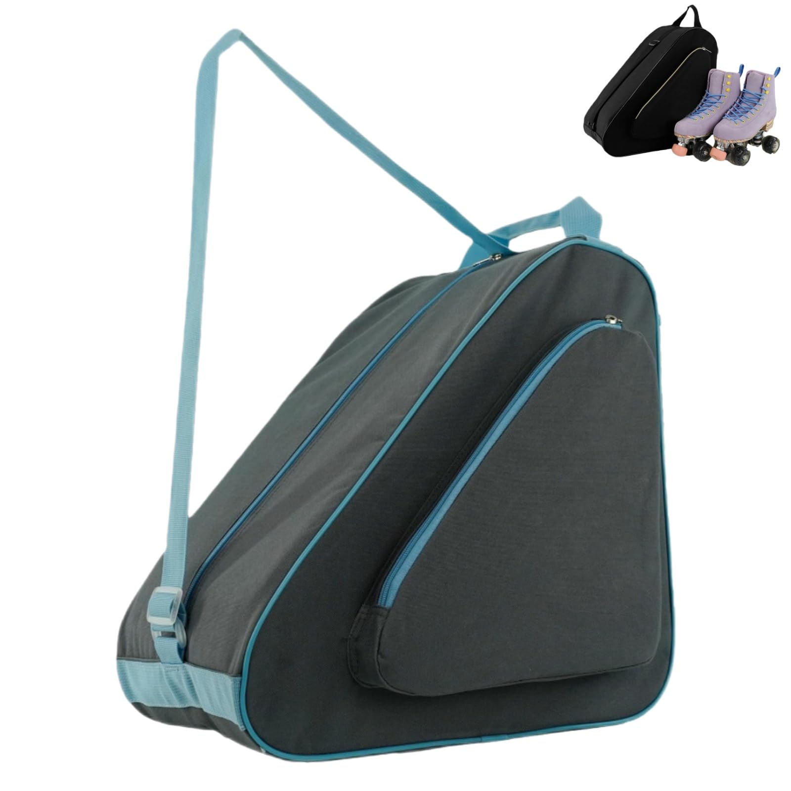 Genérico Bolsa para Patines con Correa Ajustable, Bolsa para Zapatos de Patinaje, Mochila para Patines de Hielo de Cuatro Ruedas Patines Roller, Bolsa para Patines en línea, Porta Patines de Ruedas — view 7