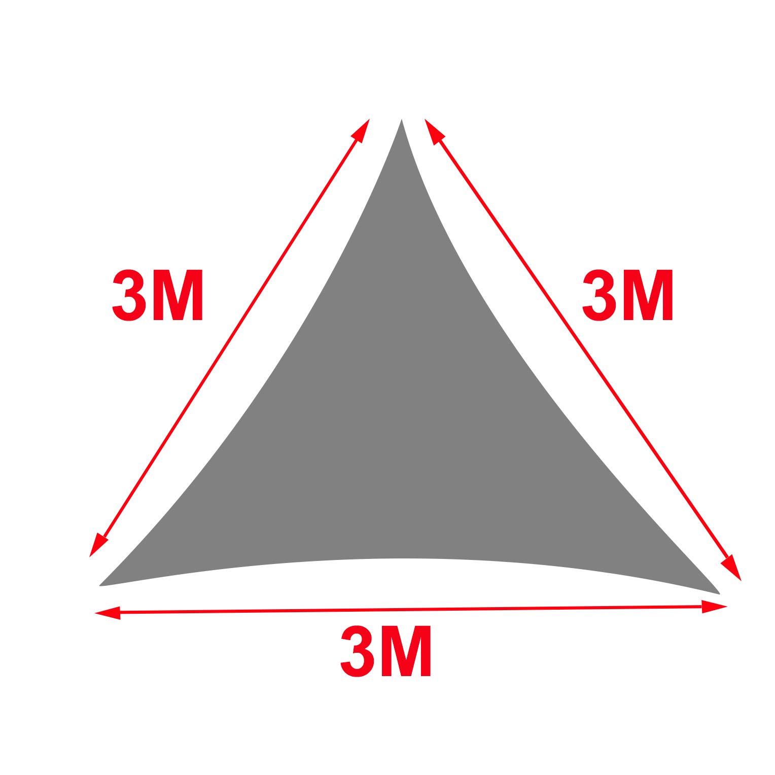 Green Bay Sun Shade Sail Outdoor Garden Patio Party Sunscreen Awning Canopy 98% UV Block Triangle Cream With Free Rope(3x3x3m) — view 4