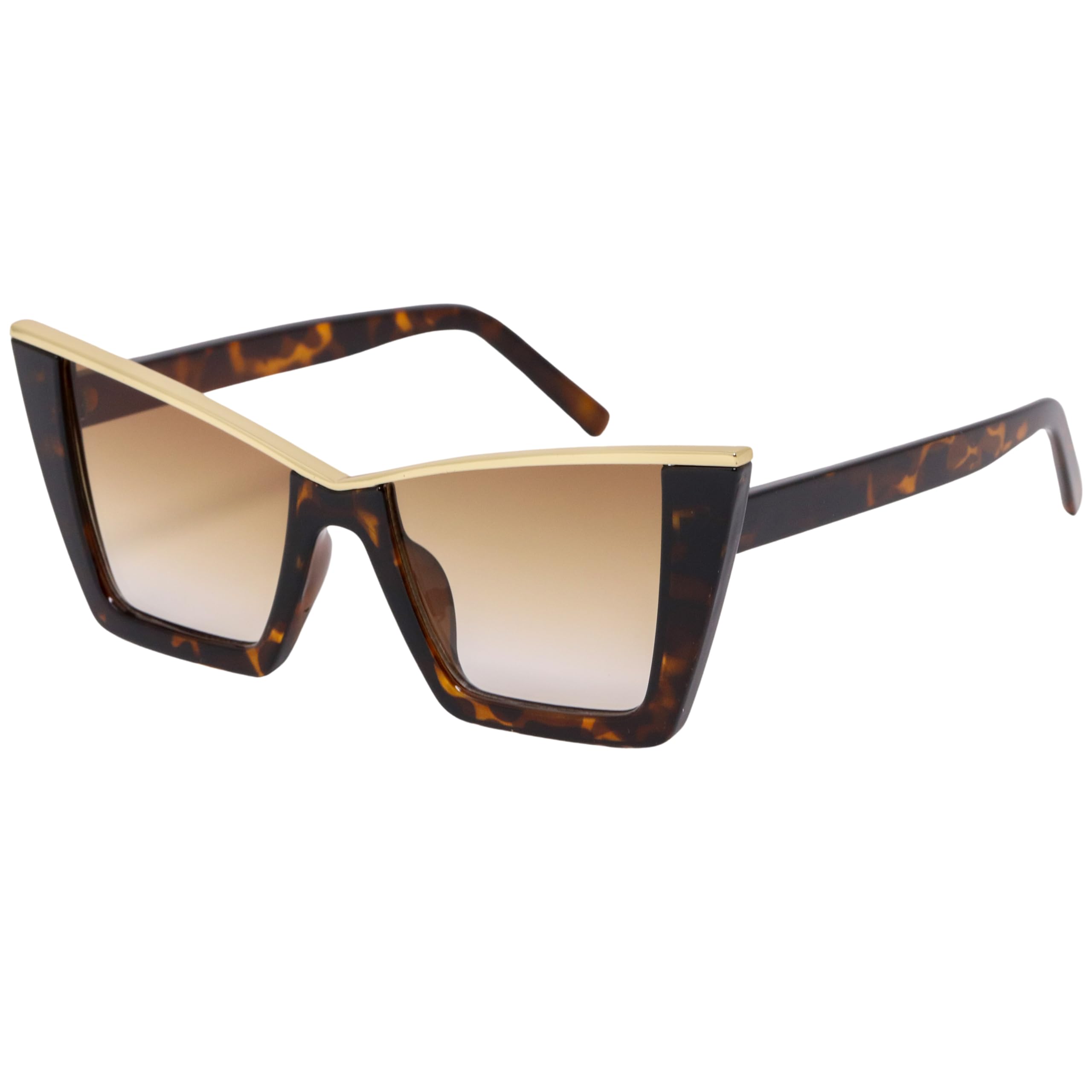 RAVI EYEWEAR Trendy Retro Womens Oversized Square Cat Eye Sun Glasses UV Protection Vintage Style For Women Sunglasses