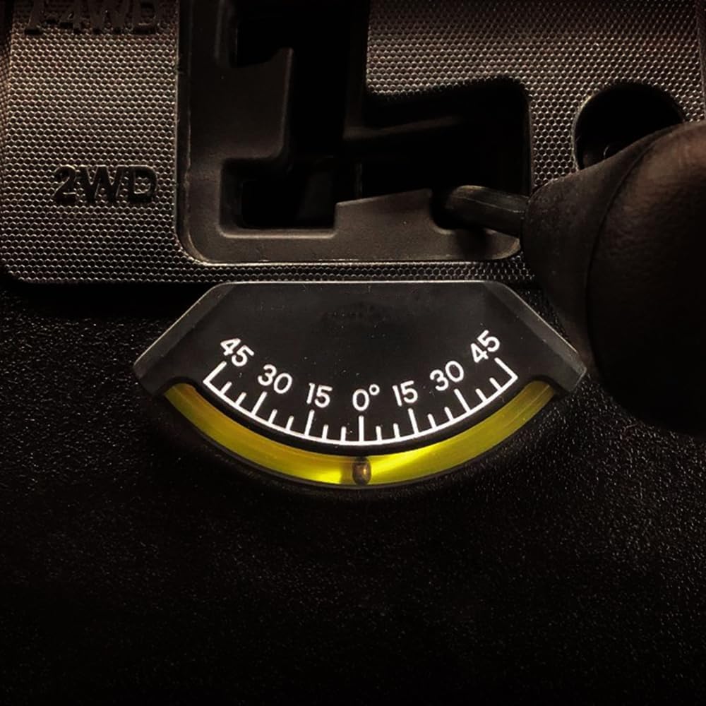 Para Vehículos Marinos Y Todo Terreno, 45 ° Inclinómetro Gauge - Indicador De Nivel Impermeable Para Barcos, Caravanas Y 4X4S (201-F Modelo)