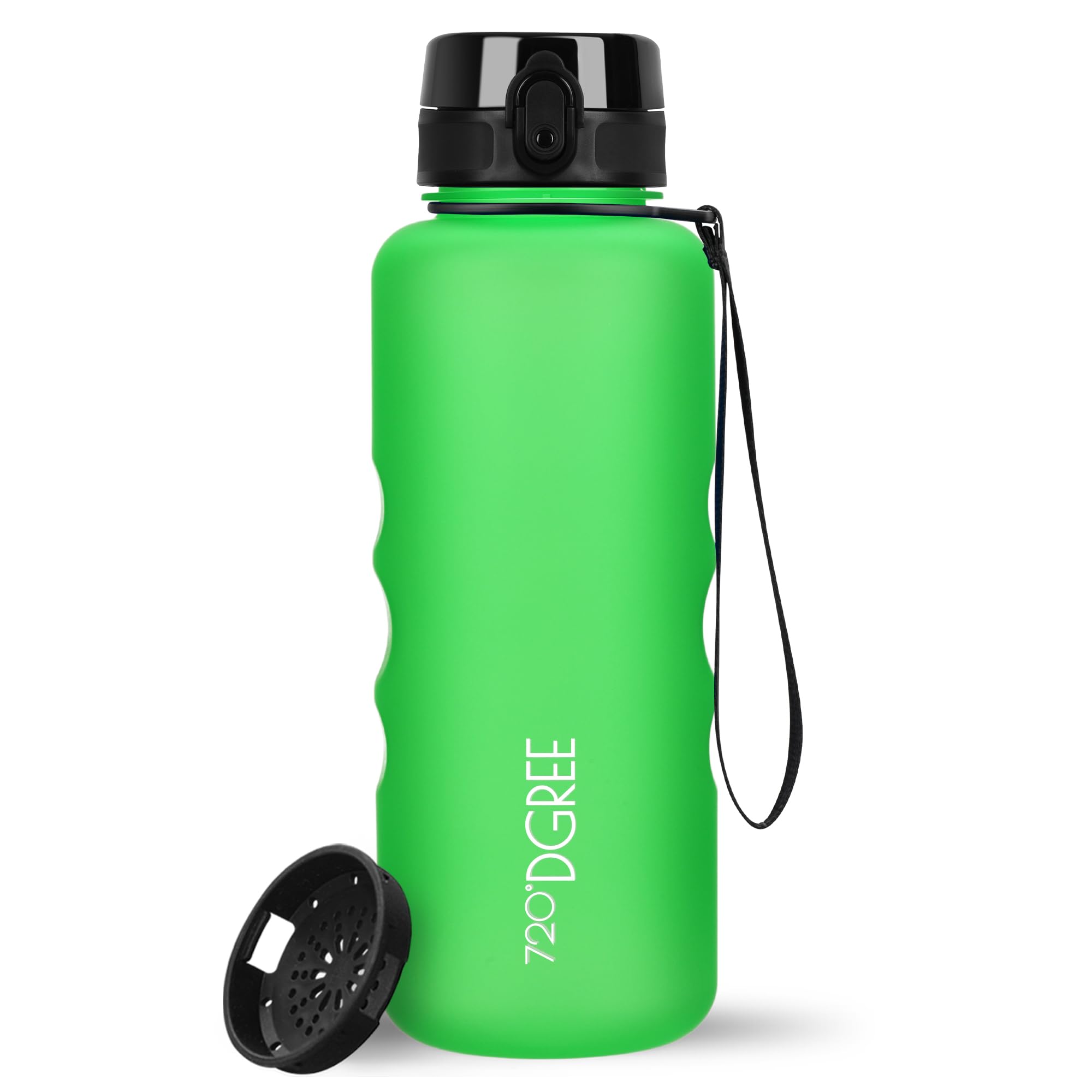 720°DGREE Botella uberBottle + colador – 350 ml, 500 ml, 650 ml, 1000 ml, 1,5 l, 2 l – Sin BPA – Botella de agua para deportes, escuela, niños, fitness, gimnasio, bicicleta, exterior – ligera — view 92