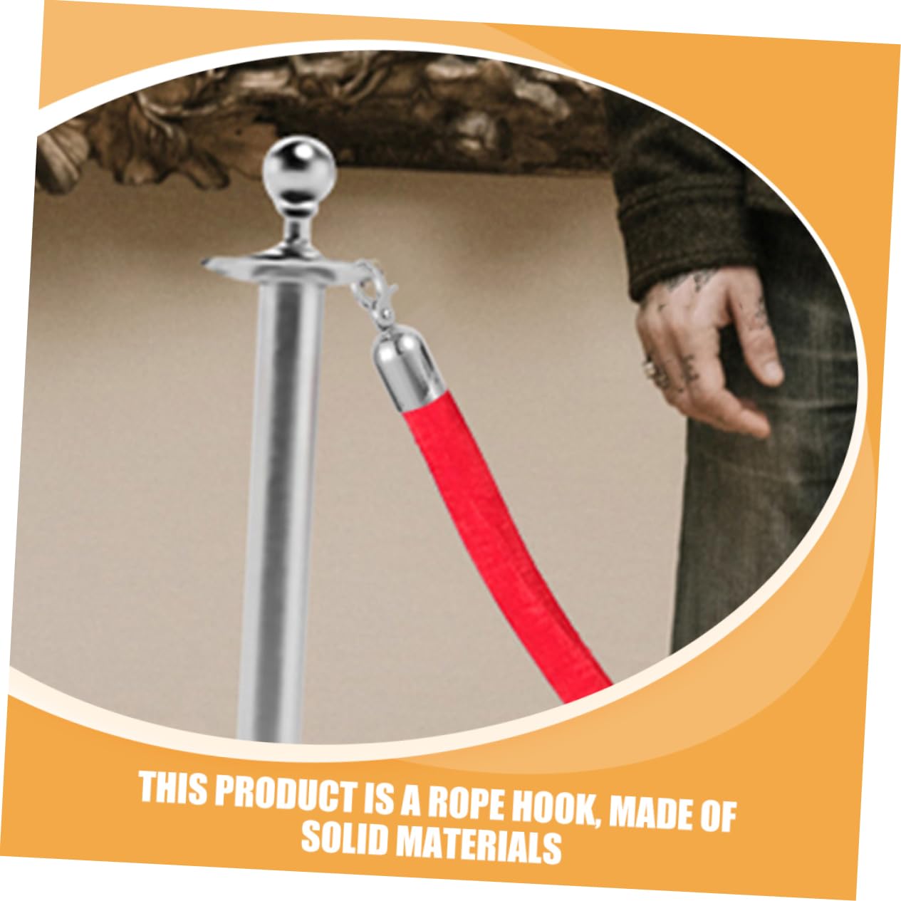 20pcs Rope Crimp Cord End Caps Hook Guardrail Cord End Cap Stanchions Hooks Rope Stopper