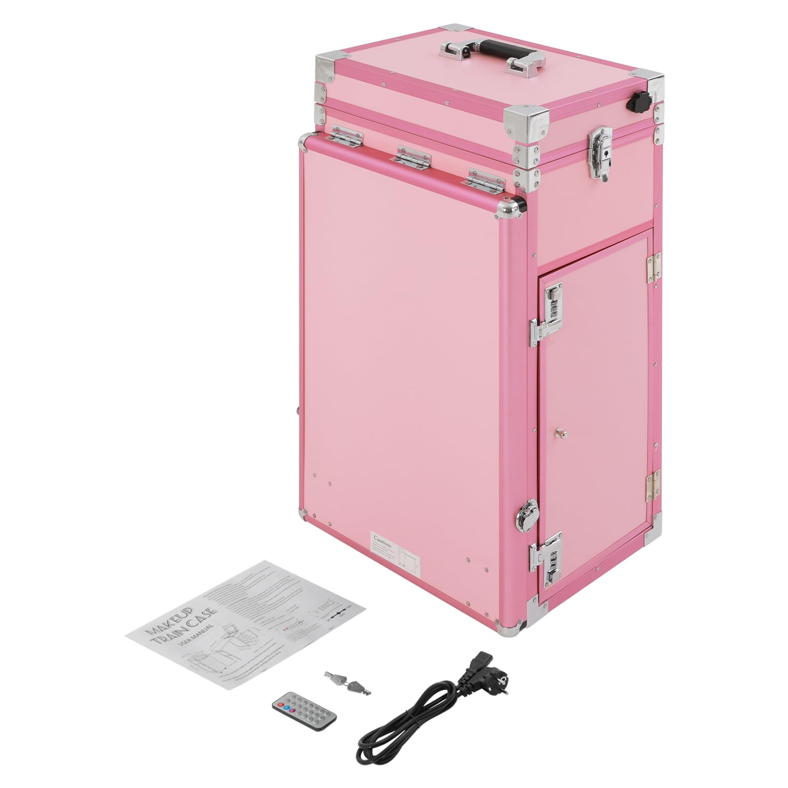 Kosmetik Trolley mit Tisch und 4 Schubladen, Tragbarer Nageltisch | Mobiler Manikürtisch mit Rollen, Faltbarer Reise-Nageltisch für Mobile Beauty-Studios und Outdoor-Einsatz