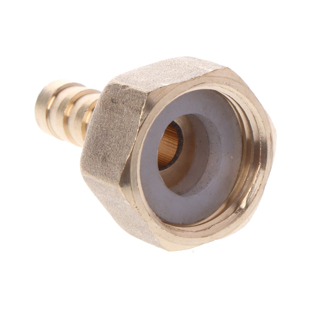 Jenor Men's 1 Brass /Fe Thread /2" Bsp To 8Mm Barb Hose Coupler Connector Pagoda Joint