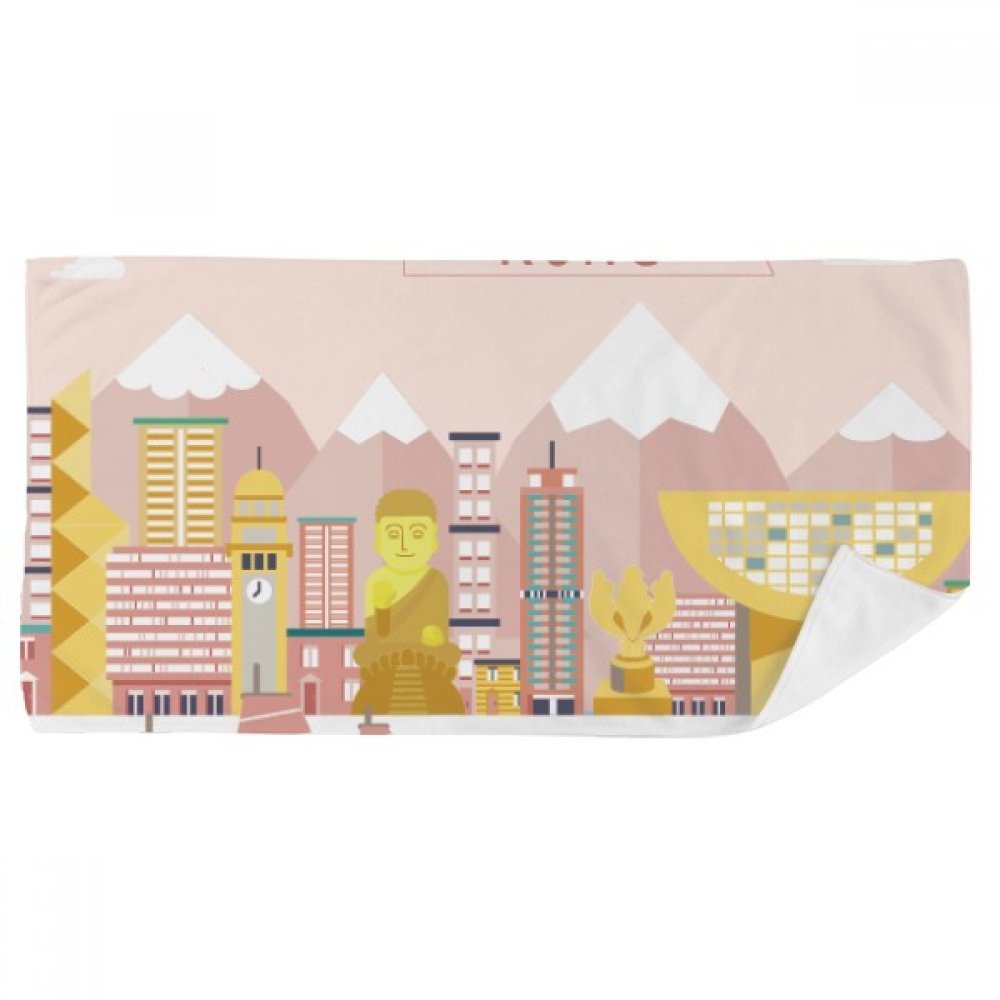 Serviette de bain douce Hong Kong 35x70cm pour peaux sensibles et soin délicat