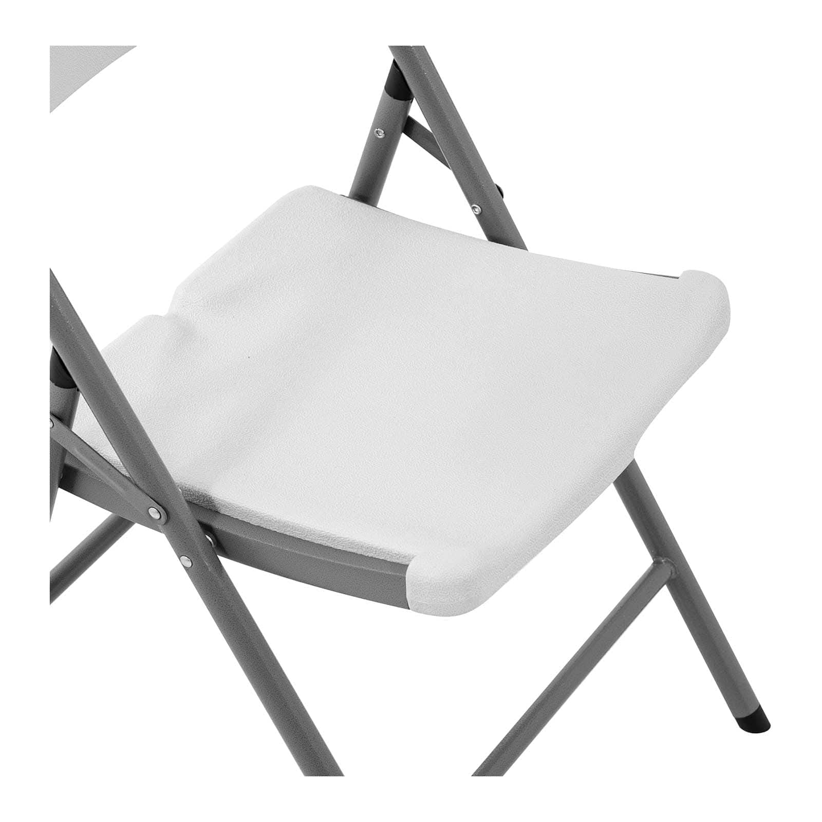 GOVITA - Set 2 Sedie Pieghevoli Salvaspazio in Plastica e Metallo | Sedie da Giardino Richiudibili Resistenti Fino a 157,5 kg | Comode e Leggere per Interni ed Esterni