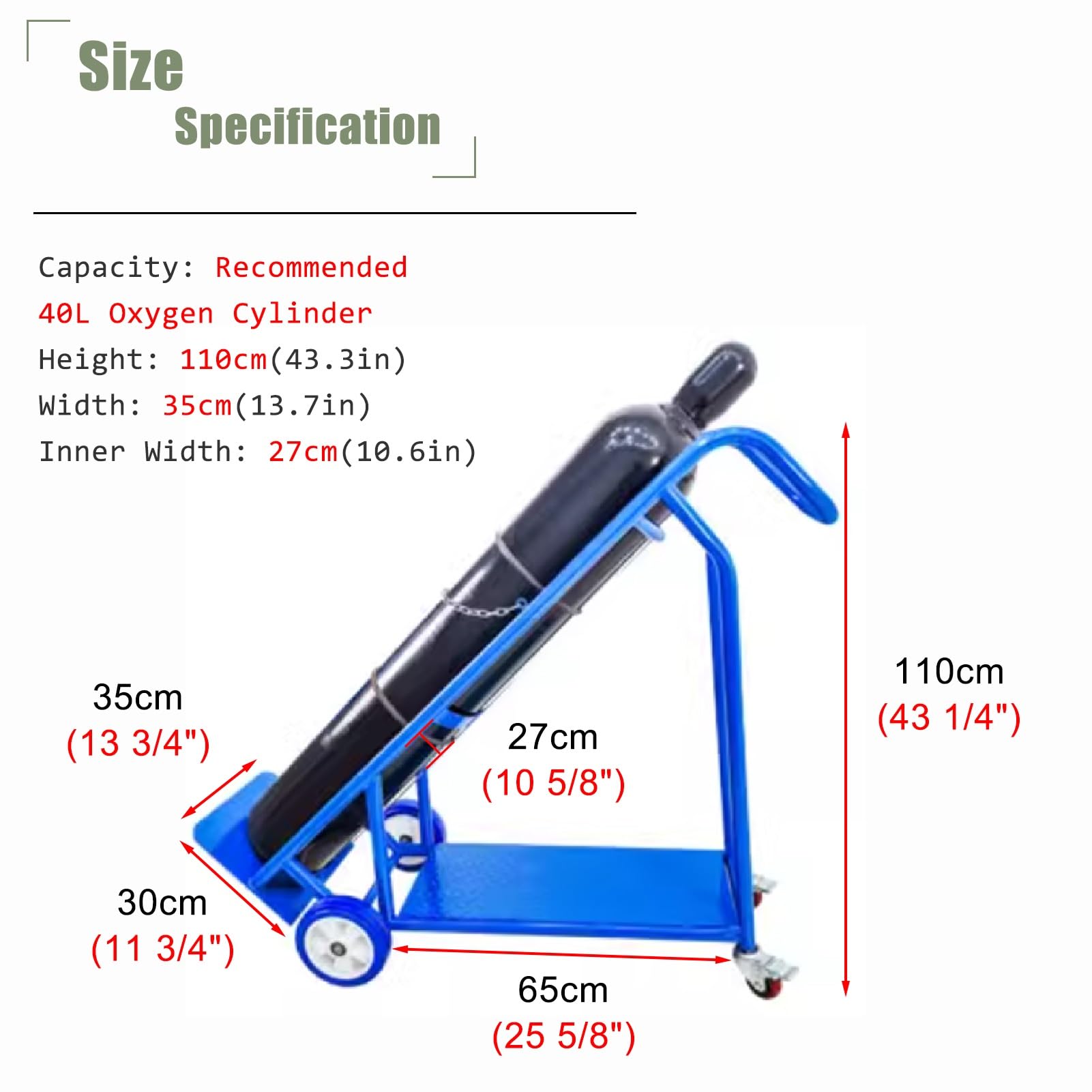 Carrello universale del carretto cisterna del cilindro con il bordo di stoccaggio per il laboratorio e l'uso industriale