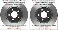 Vista 2 de Detroit Axle - Kit de frenos para Ford Mustang 2011, 2012, 2013, 2014, rotores de freno de disco perforados y ranurados, pastillas de freno