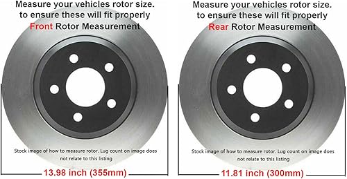 Miniatura 3 de Detroit Axle - Kit de frenos para Ford Mustang 2011 2012 2013 2014 Reemplazo de rotores de freno de disco perforados y ranurados Pastillas de freno