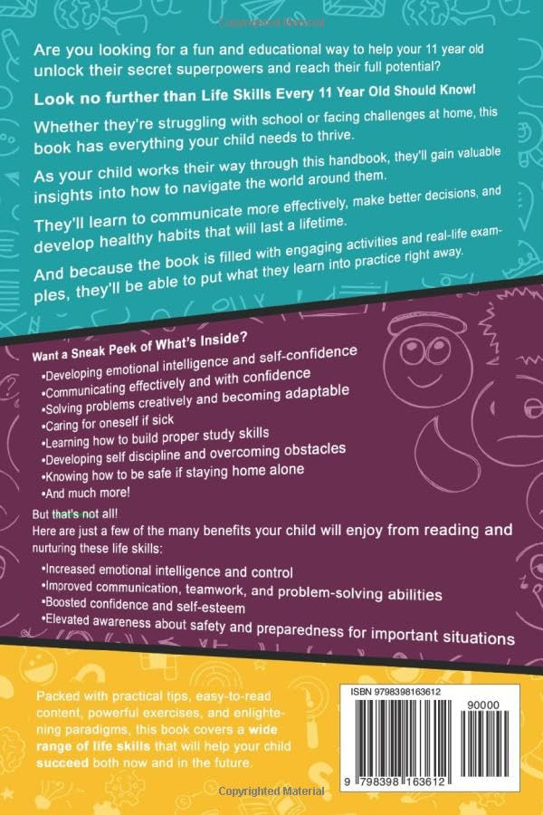 Life Skills Every 11 Year Old Should Know: An Essential Book For Tween Boys and Girls To Unlock Their Secret Superpowers and Be Successful, Healthy, and Happy 2 61VnympyR6L