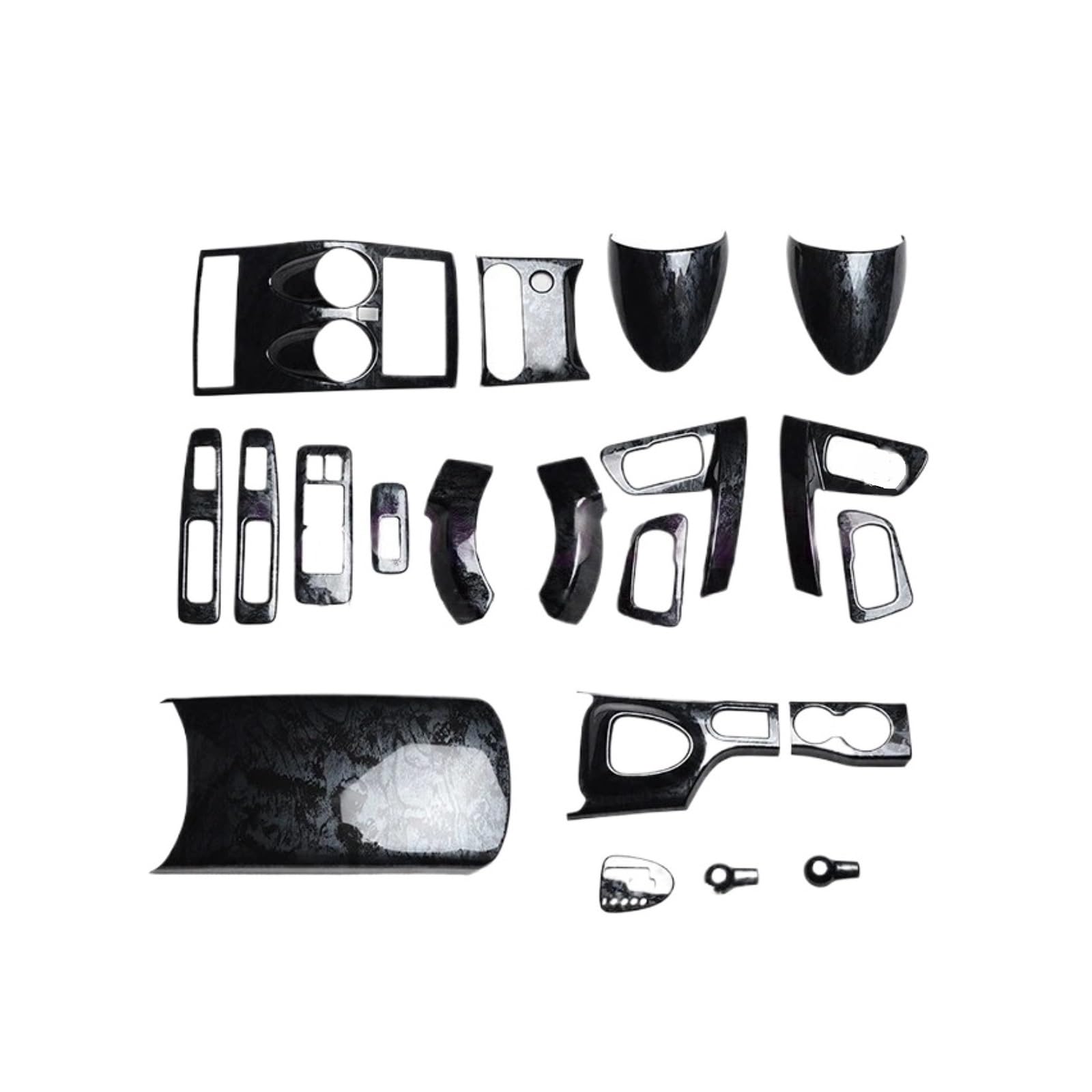 QBKGMEWCA Central Control Panel and Air Vent Trim Stickers Compatible for Qashqai 2008-2015 Models Carbon Fiber Including RosewoodInterior Modifications(Type2 20pcs)