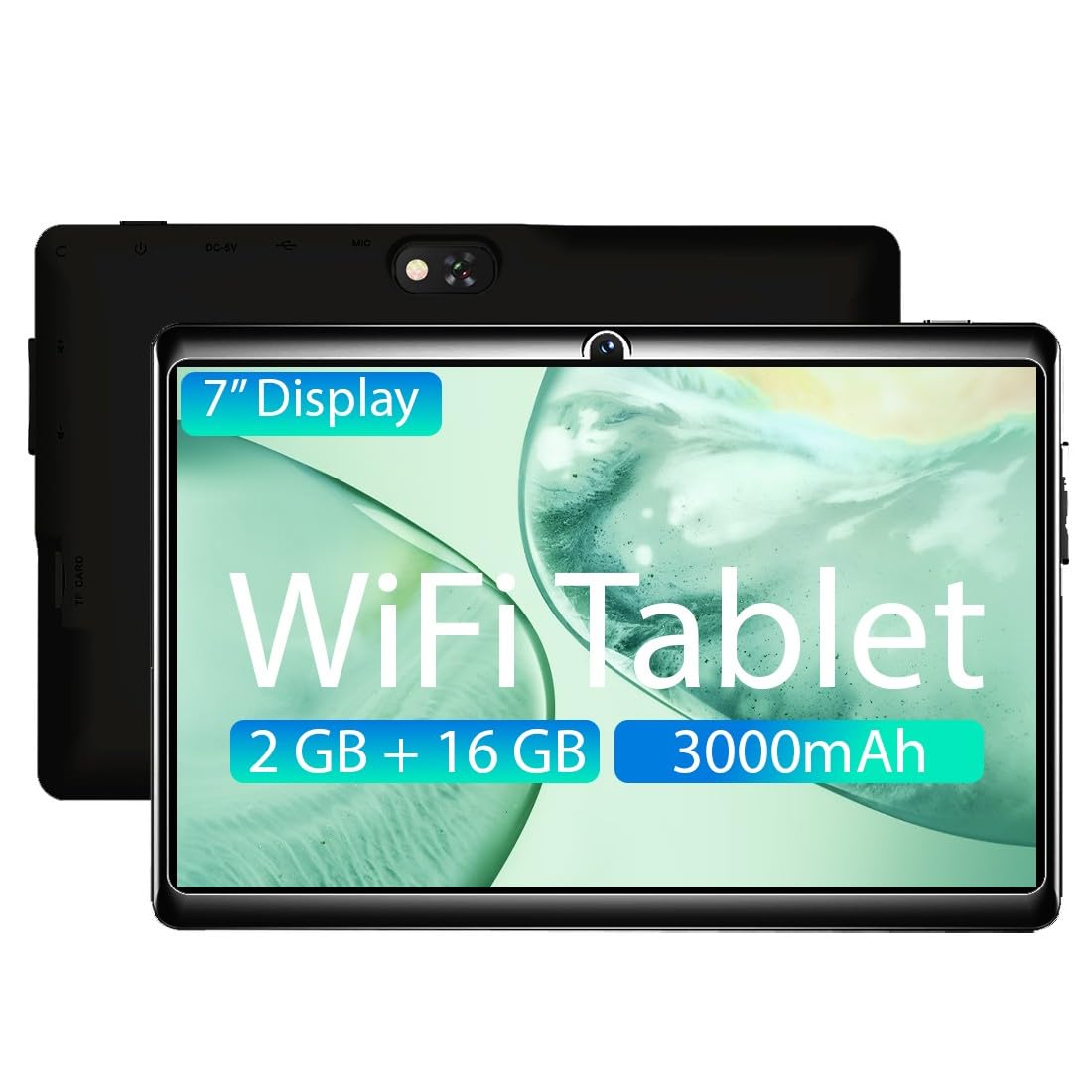 IKALL N7 Pro - 7inch WiFi Tablet, 2GB RAM 16GB Storage, 2MP Rear Camera, Android 8.0, Quad-Core Processor & 3000mAh Battery (Black)