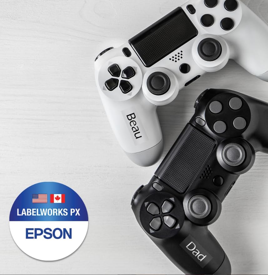 Epson LABELWORKS 212BMGYPX Genuine PET (Polyester) Tape Cartridge - Black on Matte Light Gray Designer Craft Label Maker Tape - 1/2" (12MM) Wide, 26' - Image 4