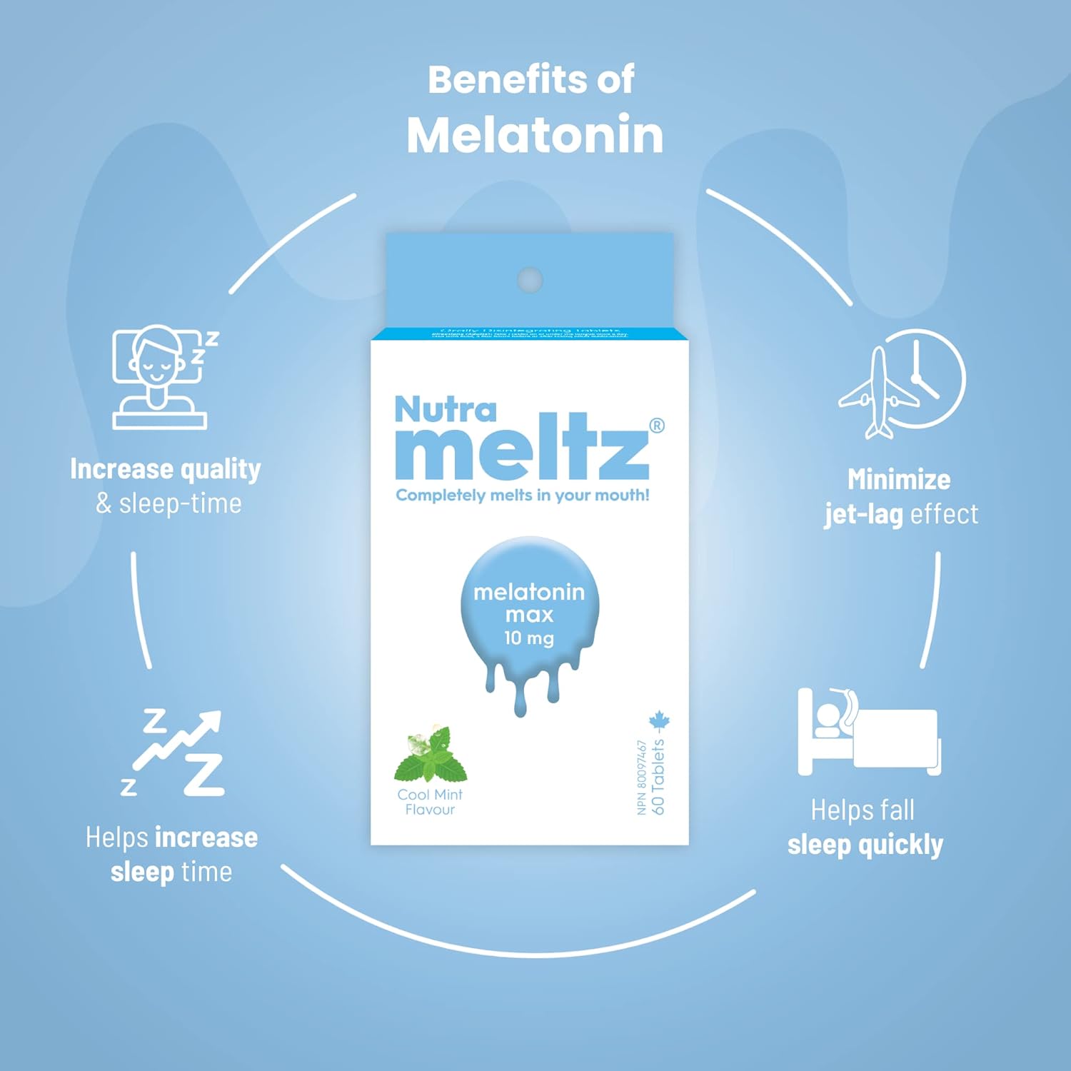 Melatonin 10 mg Tablets - Natural Sleep Aid