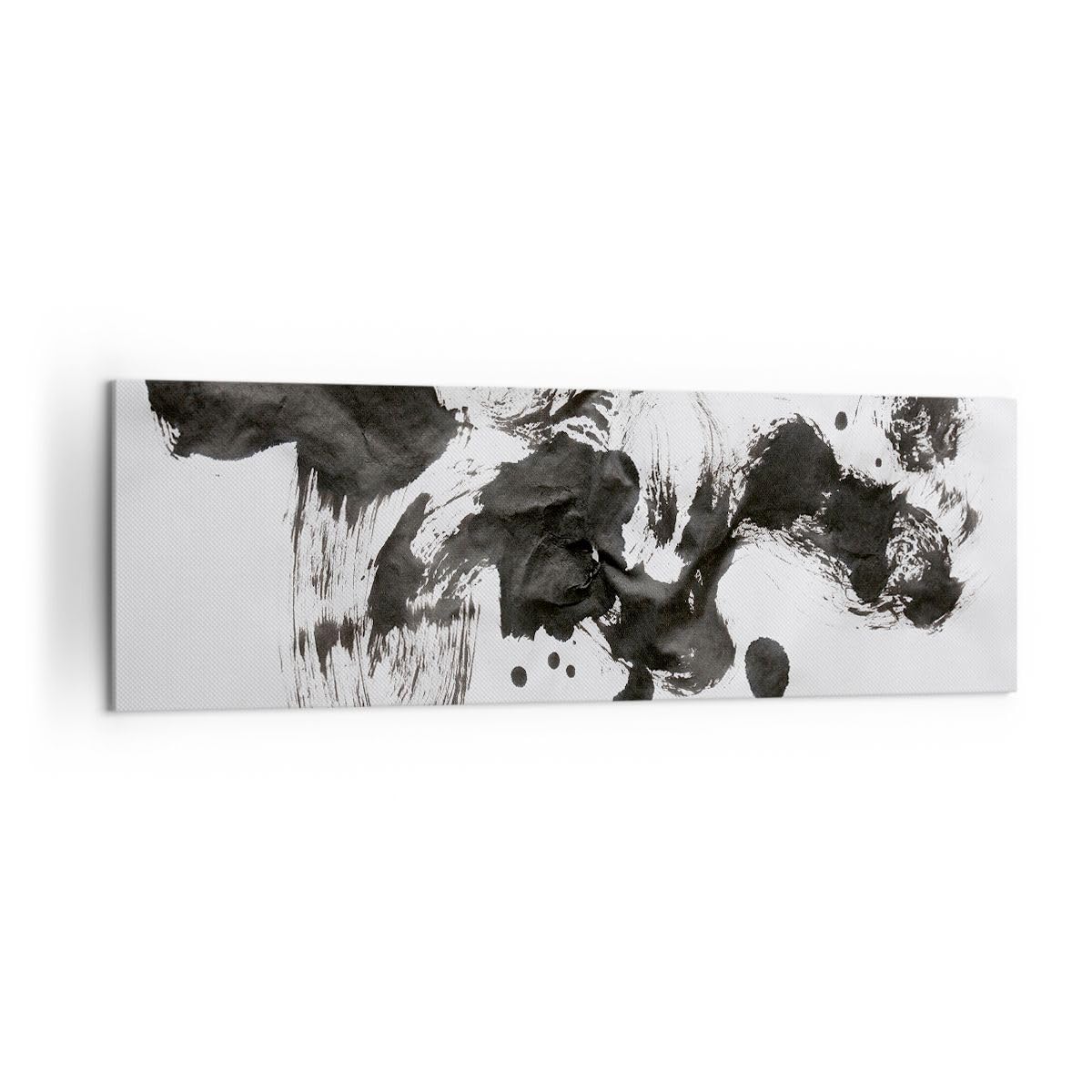 ARTTOR Bilder auf Leinwand 160x50cm Wandbild Abstrakt Schwarz-Weiß - 5426