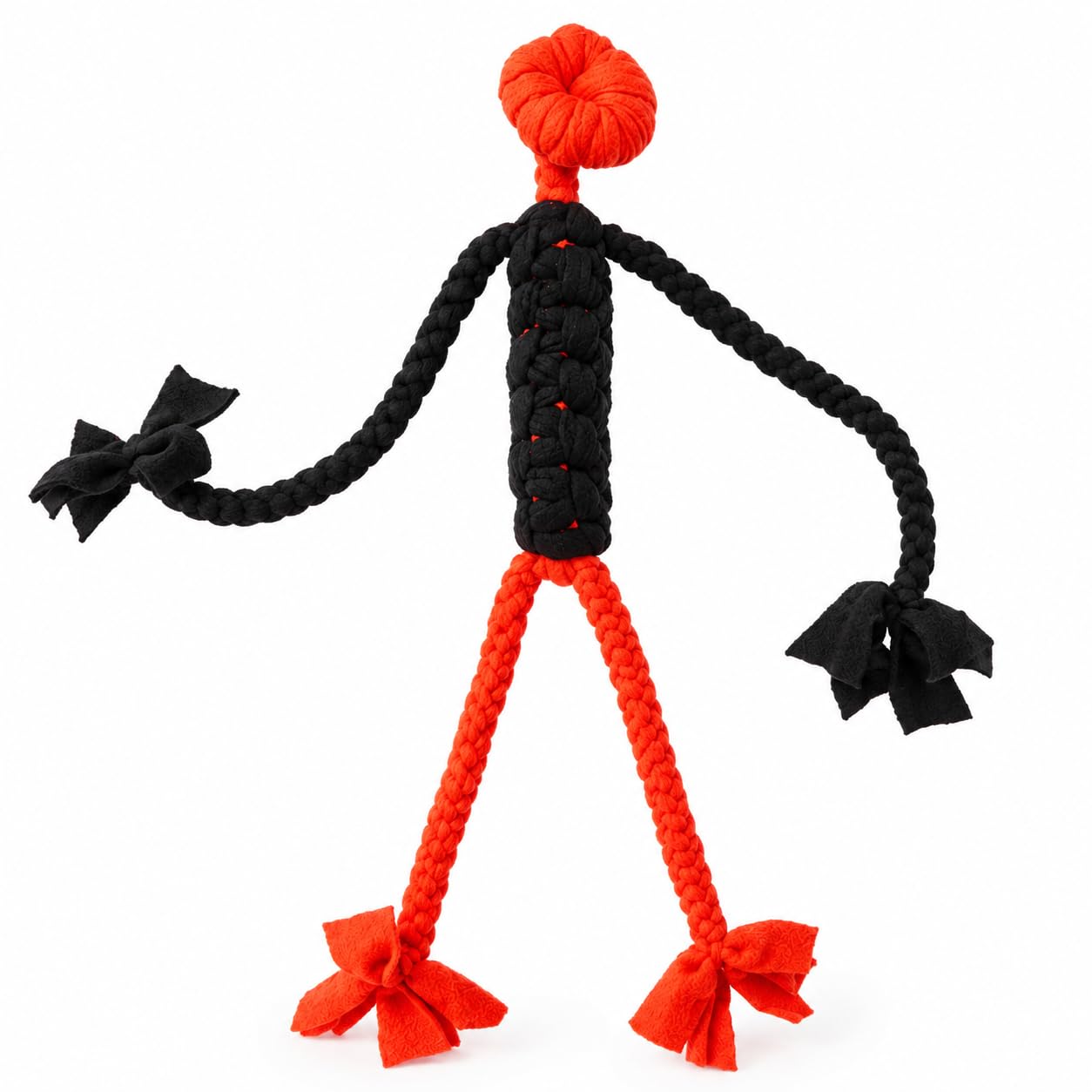 Halloween Scarecrow Braided Fleece Dog Tug Toy, Tug of War Rope