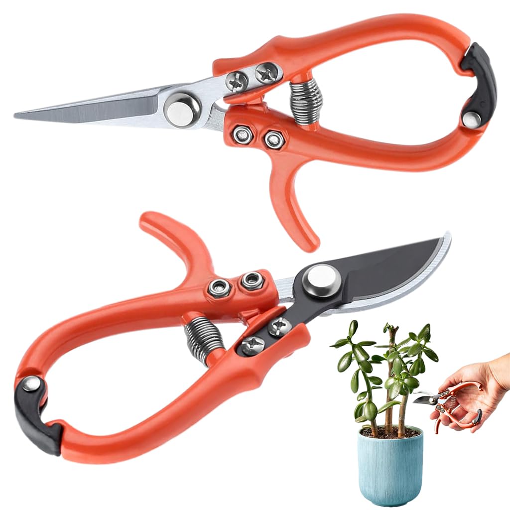 Supvox® Mini Gardening Scissors 2-Pack - 15CM Gardening Pruning Shears & 17CM Flower Thinning Shears - 3mm High Carbon Steel - Anti-Rust with Safety Lock Suitable for Flowers, Bonsai, Garden Plants (B0D7HG9VR3) Amazon Price History, Amazon Price Tracker