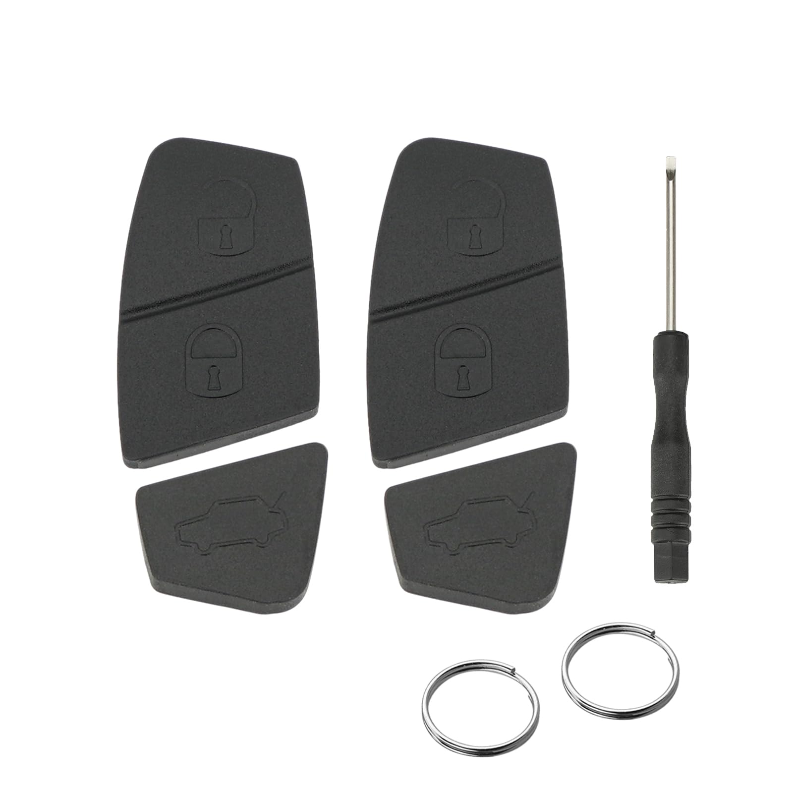 2PCS For Ford KA Key Fob Case Button Pad Repair Replacement For Ford KA MK2 Key Button Easy Replacement