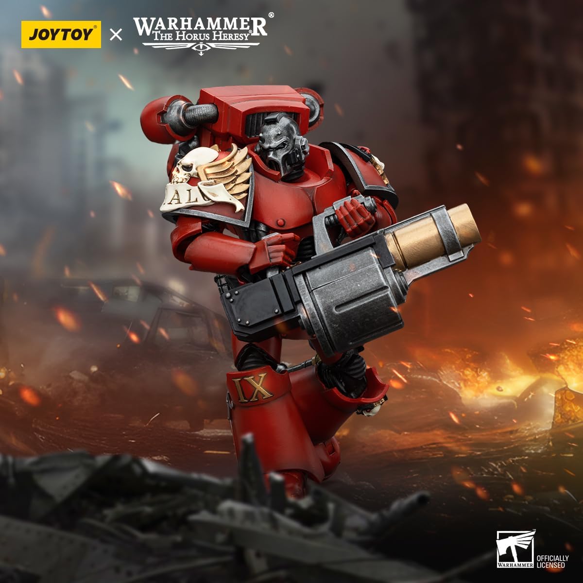 JOYTOY Warhammer The Horus Heresy Blood Angels - Angel's Tears Squad Erelim Action Figure w/ Grenade Launcher - 4.72in