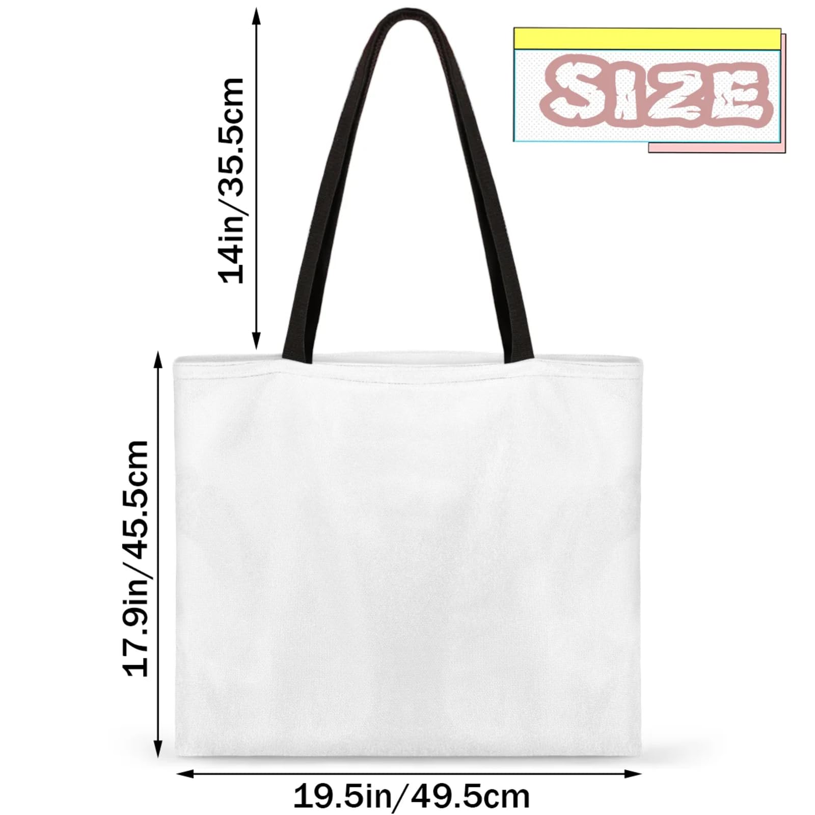 Mularoka Striped Crabs Square Canvas Tote Bag Top Handle Purses Stylish Women Canvas Shoulder Tote Bags Reusable Handbags for Work Travel Picnic Beach Shopping Gym Hiking