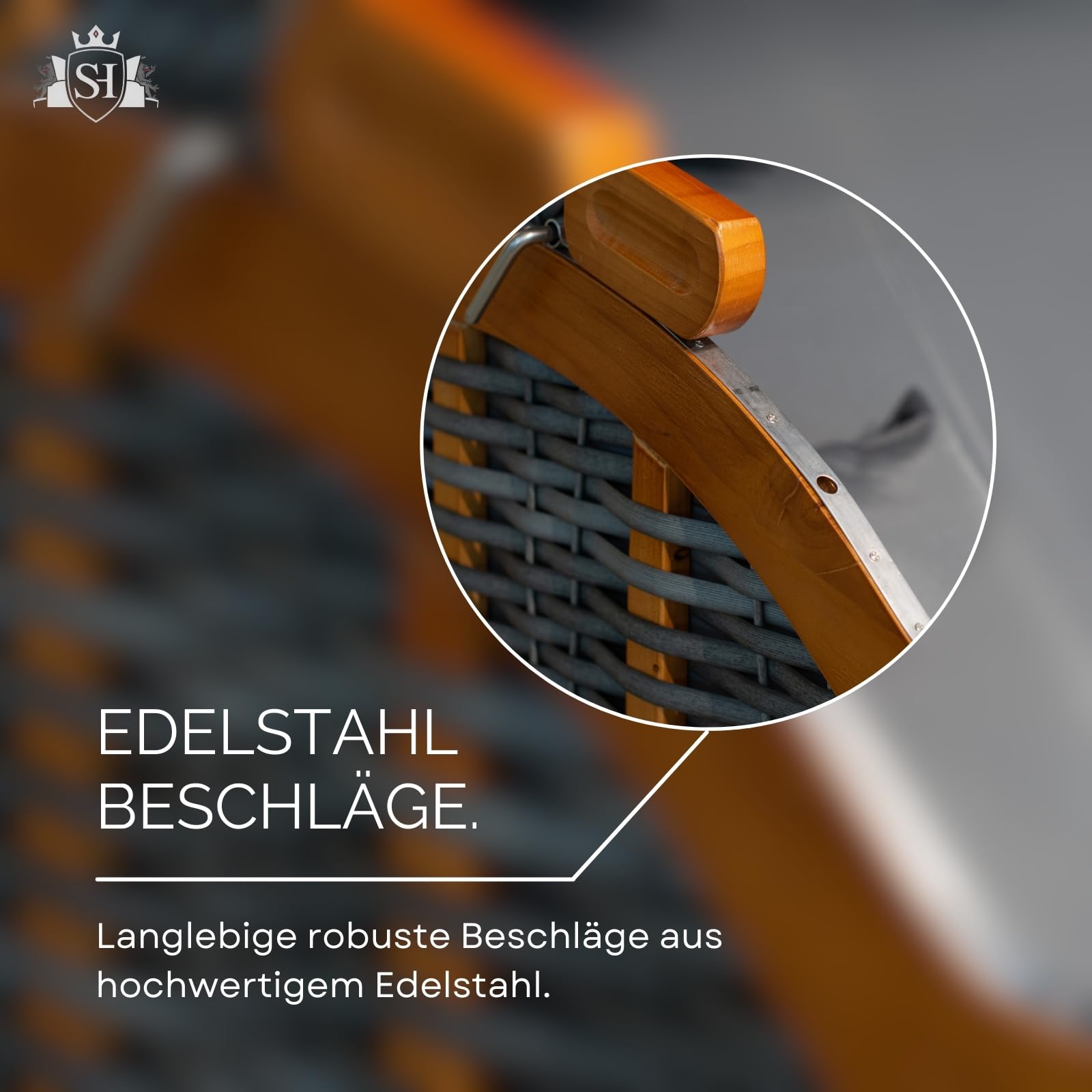 Strandkorb Hanse Ostsee 2,5 Sitzer Klassik XXL 160cm breit - Volllieger bereits montiert inkl. Strandkorbrollen ideal für Zuhause, Balkon und Terrasse