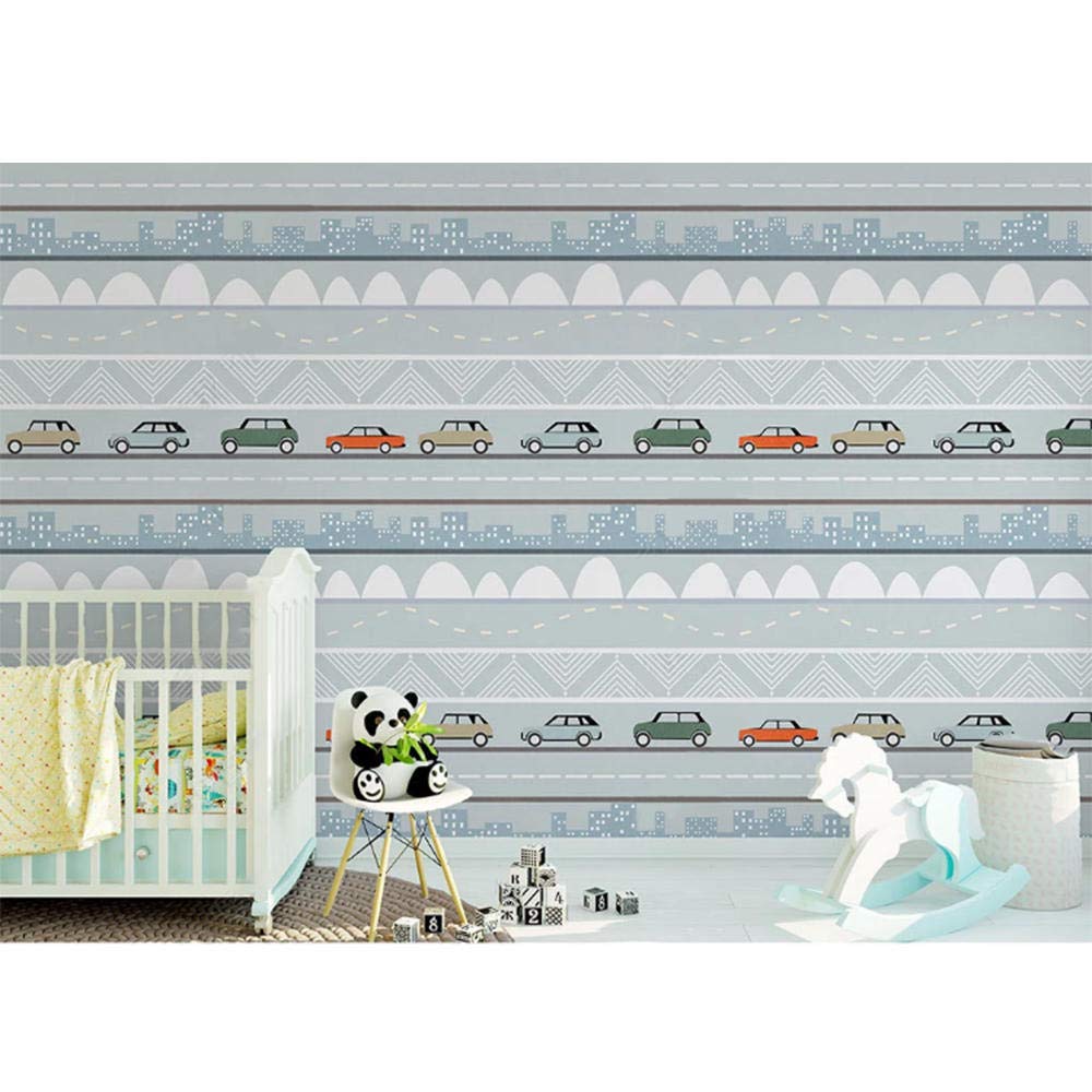 Papier peint voiture 250x175 cm lavable et résistant pour décoration murale chambre enfant