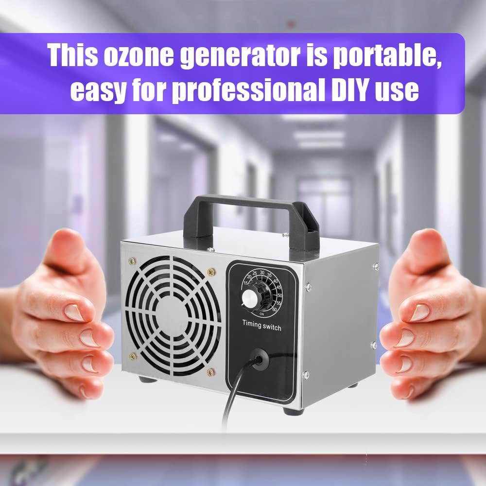 Generador de Ozono Geevorks Ozonizador 32000 mg/h,0-60min Purificador de Aire con Temporizador,220V Máquina de Ozono,Máquina Filtro de Aire Purificador para el Hogar,Coche y Lugares Públicos,etc.