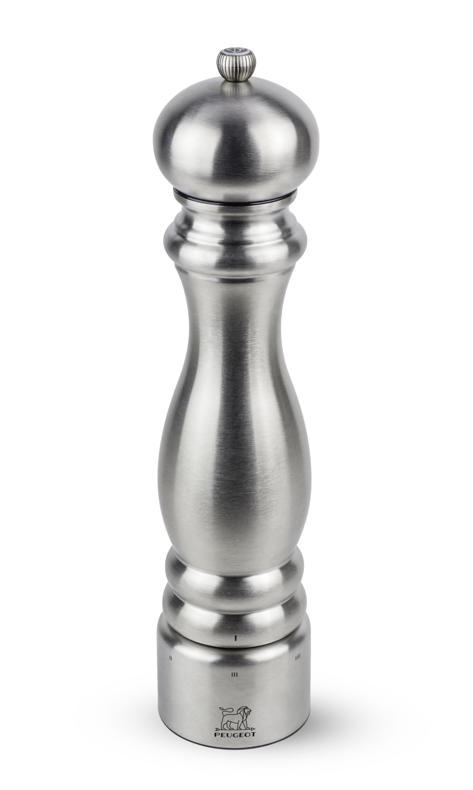 Peugeot - Paris Chef u'Select 30 cm Salt Mill - 6 Predefined Grind Settings - Powdered Salt Innovation, Zirlion Mechanism - Stainless Steel - Made in France, Silver