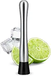 Macerador Socador Profissional Aço Inox 20cm para Caipirinha Frutas Drinks Bebidas Alho Limão