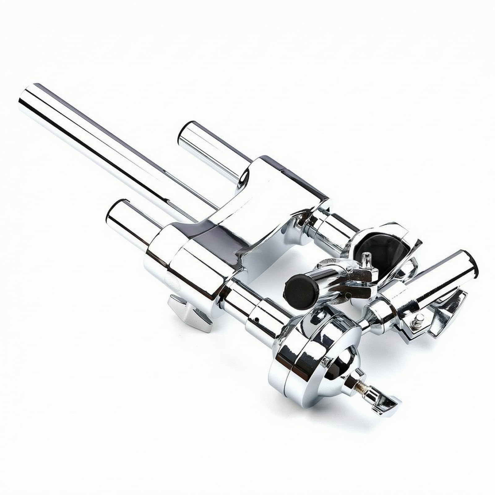 Abrazara para Batería Universal | Construcción Metálica Robusta, Conector Batería, Almohadillas Protectoras Negras, para Escenarios, Bateristas