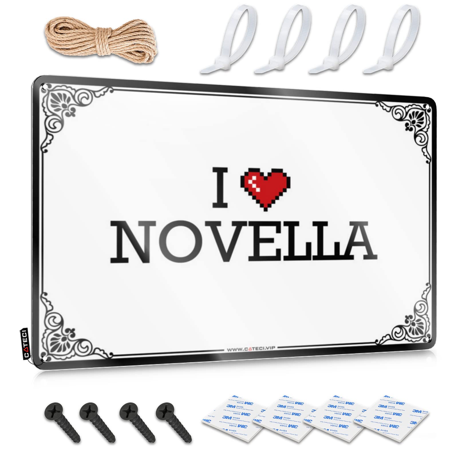 I Love Novella Rv Bathroom Accessories Terrace Hanging | Amazing Vintage Wall Art Accessories Vintage Metal Wall Decor(20X30CM)
