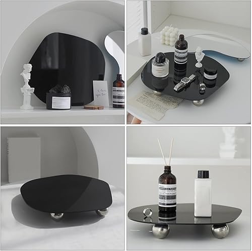 Miniatura 7 de 1 bandeja de acrílico para baratijas, soporte de exhibición reflectante, bandeja de vela para bañera, bandeja de inodoro, tablero de fondo de fotos,