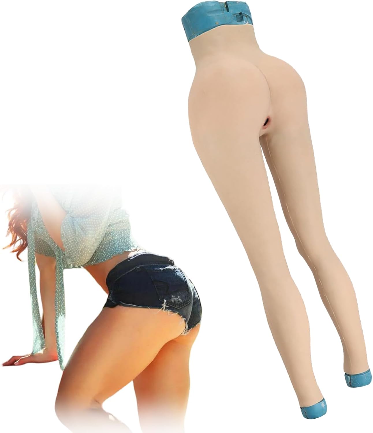 Silicone Panty Ankle Length Fake Vagina Trousers Men's Hiding Gaff Hip Enhancer Underwear for Cosplay Transgender