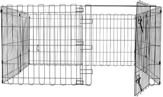 PETSWORLD 24x35 inches Indoor/Outdoor Foldable Metal Dog Exercise Pen/Pet Playpen with Gate