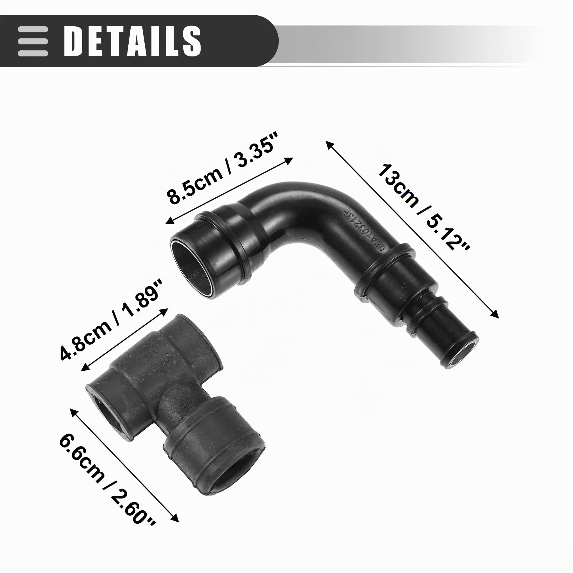 X AUTOHAUX Crankcase Breather Tuyau Tuyau Valve Kit, pour Audi, Caoutchouc, 06A103213F